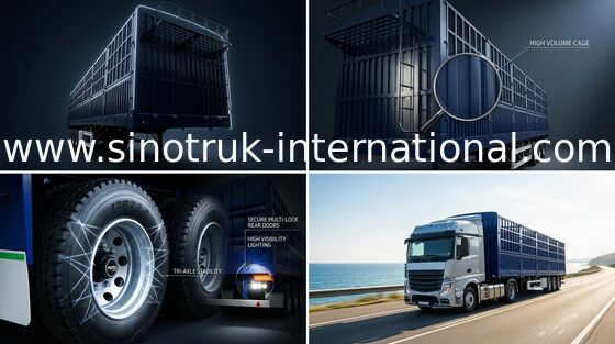 Logistic Industry Tri Axle Semi Tipper, รถพ่วงบรรทุกกึ่งพ่วงต่ำ