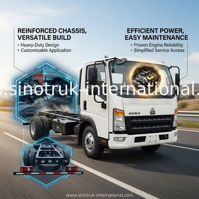 ZZ1047D3414C145 HOWO 4*2 รถบรรทุกเบา 116HP