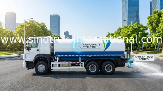 SINOTRUK HOWO รถบรรทุกถังน้ํากระจายน้ํา 10-25CBM 6 X 4 ยูโร 2 400HP