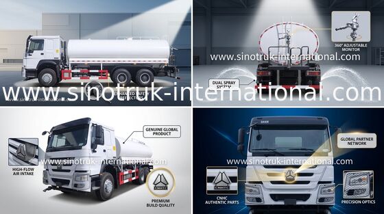 Sinotruk HOWO สีขาว LHD 6x4 รถบรรทุกโรย ZZ1257V4347B1