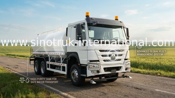 4650 1350 มิลลิเมตรรถบรรทุกถังน้ําระยะล้อด้วย VGD95 การทํางานและความจุของแกนหน้า