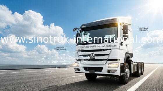 371HP SINOTRUK HOWO 6x4 RHD รถบรรทุกรถแทรกเตอร์ ZZ4257S3241W