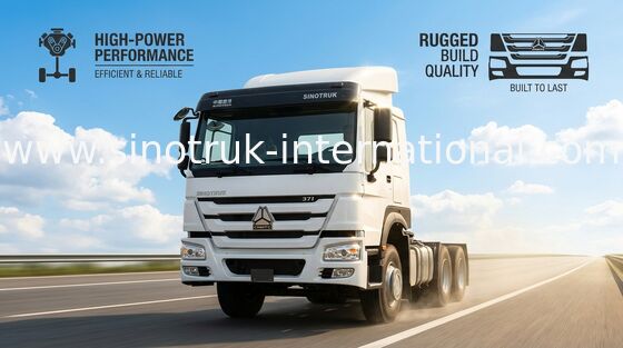 HOWO 6X4 รถบรรทุกหัวลาก RHD 10 ล้อ 371 HP ZZ4257S3241W