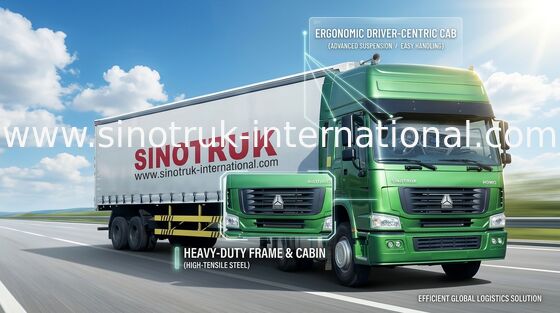 High Performance Tractor Head Trucks , 266-420hp Sinitruk Tractor Trailer Truck