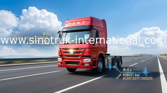 รถบรรทุกแทรคเตอร์ SINOTRUK HOWO LHD 6X4 Euro2 380HP ZZ4257S3241W