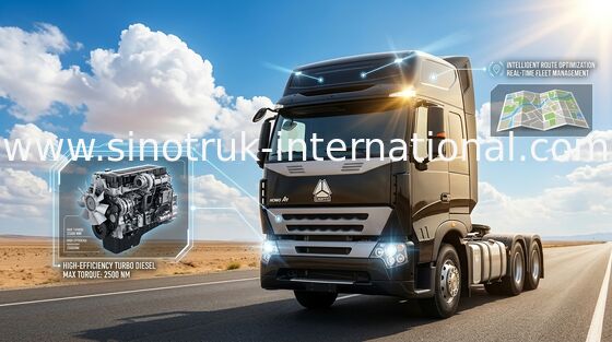 6X4 Euro2 380HP SINOTRUK HOWO A7 รถบรรทุกแบบพ่วง LHD ZZ4257N3247N1B