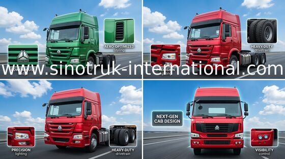 รถบรรทุกรถแทรกเตอร์ SINOTRUK HOWO LHD 6X4 Euro2 371HP ZZ4257S3241V