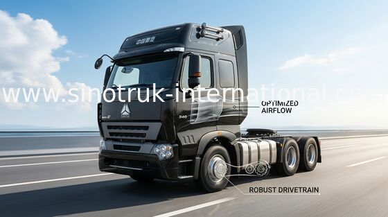 Professional 70 - 100 ตัน SINOTRUK HOWO A7 รถบรรทุกสำหรับพื้นที่ทำเหมืองแร่
