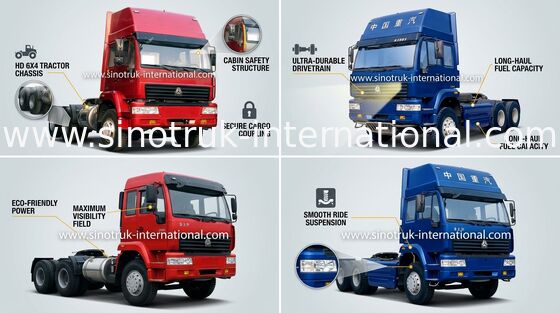 รถบรรทุกแทรคเตอร์ SINOTRUK Golden Prince LHD 6X4 Euro2 290HP ZZ4251M3241W