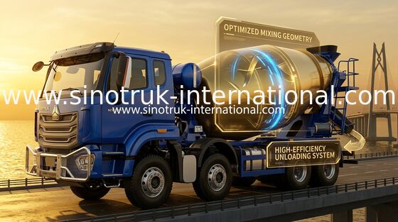 SINOTRUK HOWO NX 371HP 8*4 12 ล้อ รถบรรทุกเครื่องผสมคอนกรีต เครื่องผสมคอนกรีต รถบรรทุกเครื่องผสมซีเมนต์