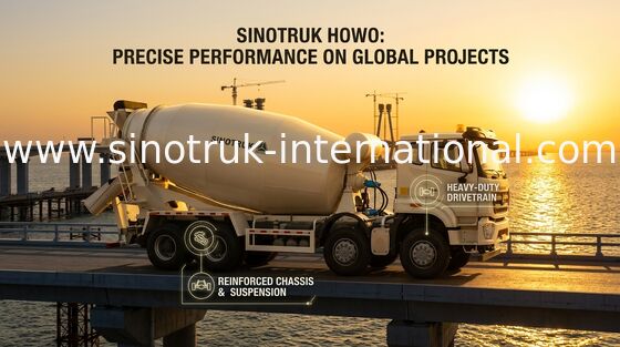ใหม่ Howo รถโม่ผสมคอนกรีต 10-20CBM 8 X 4 Euro 2 380Hp Construction