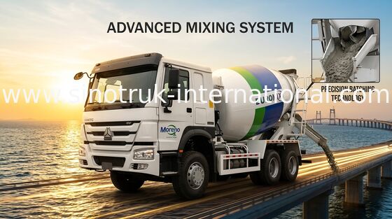 SINOTRUK HOWO 6x4 รถโม่ผสมคอนกรีต 371HP LHD