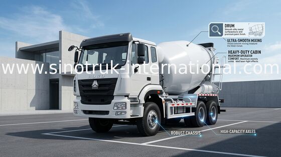 รถผสมคอนกรีตคอนกรีตผสมเสร็จ RHD 6X4