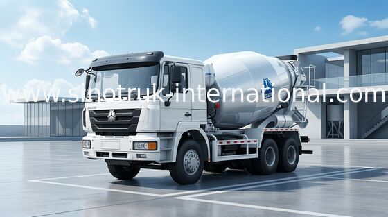อุปกรณ์ผสมคอนกรีตกึ่งตัวถังรถผสมคอนกรีต 10CBM 290HP