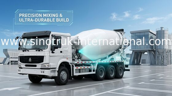 รถโม่ผสมคอนกรีต SINOTRUK HOWO 12CBM Euro2 290HP 6X4 RHD ZZ5257GJBM4048W
