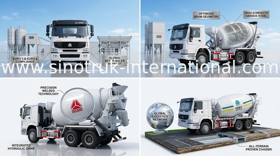 รถโม่ผสมคอนกรีต SINOTRUK HOWO 10CBM 290HP 6X4 LHD ZZ5257GJBM3841W