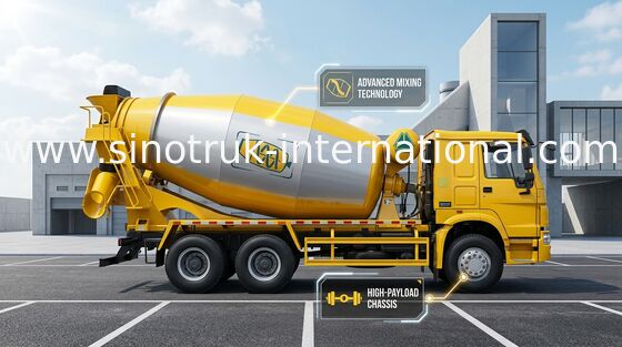 รถบรรทุกคอนกรีต SINOTRUK HOWO 12CBM Euro2 371HP 6X4 LHD ZZ5257GJBN4048W