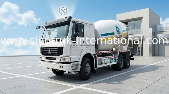 รถบรรทุกคอนกรีตผสมคอนกรีต 9CBM 290HP 6X4 LHD Ready Mix Concrete Trailer