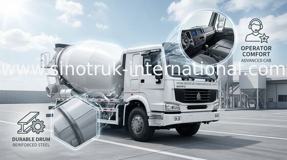 รถโม่ผสมคอนกรีต SINOTRUK HOWO 12CBM Euro2 336HP 6X4 LHD ZZ1257N4048W