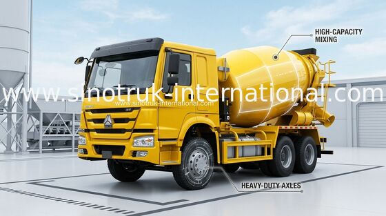 รถโม่ผสมคอนกรีต SINOTRUK HOWO 12CBM Euro2 336HP 6X4 LHD ZZ5257GJBN4048W