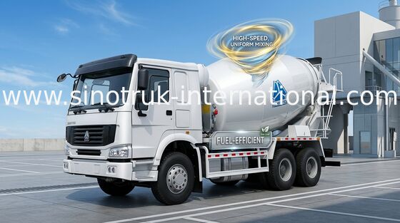 รถบรรทุกคอนกรีต SINOTRUK HOWO 12CBM Euro2 371HP 6X4 RHD ZZ5257GJBN4048W