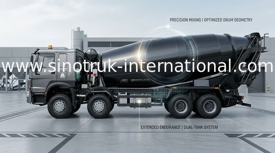 SINOTRUK HOWO 8x4 LHD รถโม่ผสมคอนกรีต 371HP