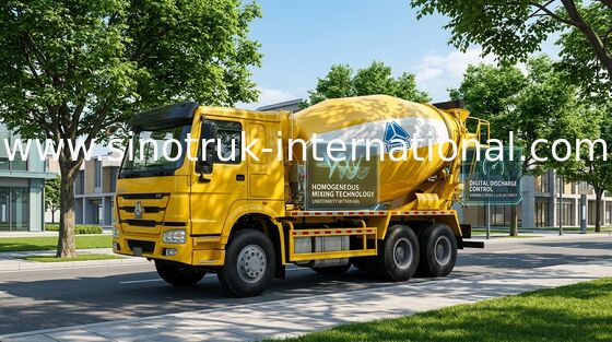 รถบรรทุกคอนกรีต SINOTRUK HOWO 12CBM 336HP 6X4 RHD ZZ5257GJBN4048W