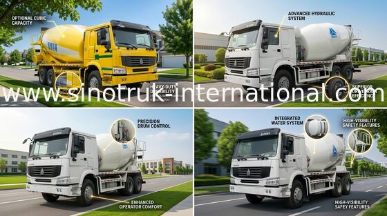 รถโม่ผสมคอนกรีต SINOTRUK HOWO 12CBM 336HP 6X4 LHD ZZ5257GJBN4048W