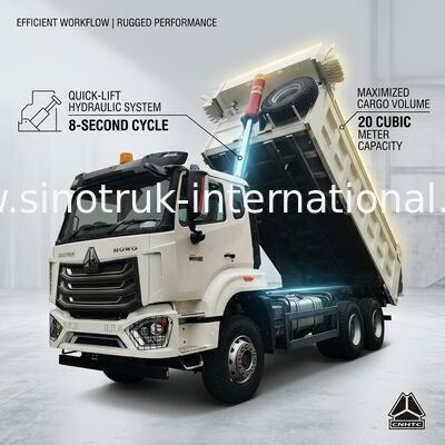 โครงการก่อสร้าง Howo 6x4 ทิมเปอร์ รถบรรทุก RHD Drive