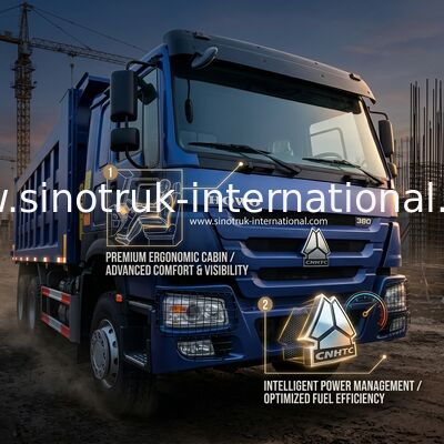 8X4 Blue Tipper Dump Truck 380hp 12ล้อ ขาว H77L ZZ3317V3567B1 U ประเภท