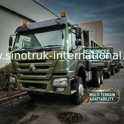 SINOTRUK HOWO 400HP กรีน ทิปเปอร์ รถบรรทุก RHD 6×4 12ล้อ แรงม้าสูง