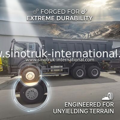 สีดำ SINOTRUK HOWO รถดั๊มพ์ LHD 6X4 371HP ใหม่ Howo E7 Cab