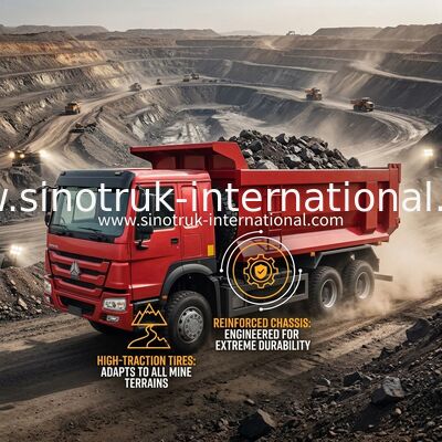ซินอทรูค โฮโว ทิมเปอร์ ดัมป์ทรัค 380hp 6 × 4 20CBM U Type Box 10 ล้อ