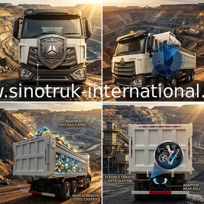 SINOTRUK HOHAN 8×4 รถดัมพ์สำหรับงานก่อสร้าง