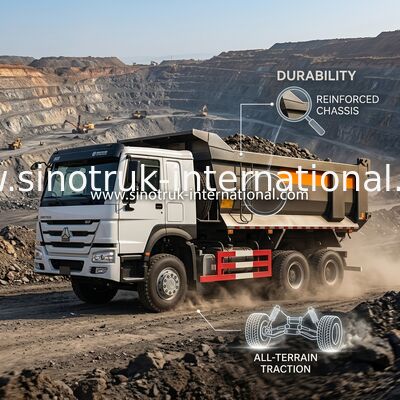 SINOTRUK HOWO รถดั๊มพ์สำหรับงานหนัก LHD 6x4
