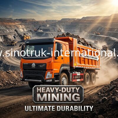 SINOTRUK ORANGE HOWO 371HP 6x4 TIPPER DUMP TRUCK 30T กำลังโหลด