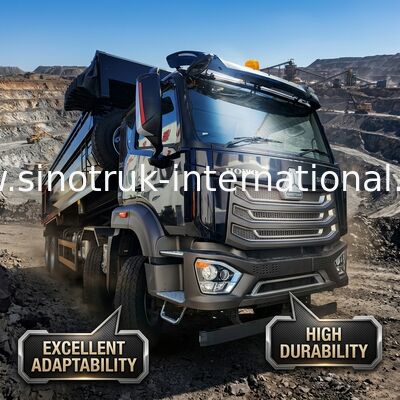 LHD 8×4 10ล้อ HOWO รถดั้มดั๊มพ์ แรงม้าสูง 371HP