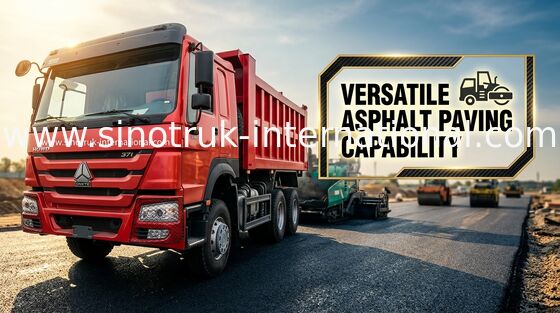 ZZ3257N3647A รถดัมพ์สีแดง 371hp 6×4