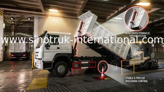 266HP LHD SINOTRUK HOWO 6x4 รถดัมพ์ ZZ3257M4147W
