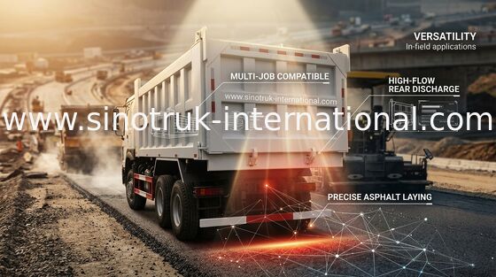 สีขาว 336HP SINOTRUK HOWO 6x4 รถดัมพ์ 25 ตัน LHD