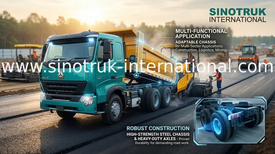 รถบรรทุกดั๊มพ์โปรไฟล์ขนาดเล็กรถบรรทุกหนัก 6x4 Sinotruk Howo 290HP ใช้กันอย่างแพร่หลาย