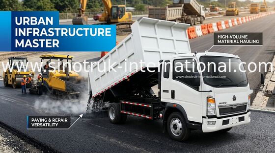ธุรกิจก่อสร้าง รถดัมพ์ Sinotruk Howo 116hp