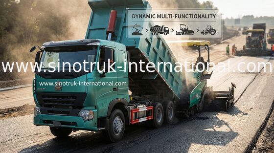 ZZ3257M3847N1 Howo Tipper Truck Sinotruk Engine การบริโภคเชื้อเพลิง 8 × 4 ประเภทการขับเคลื่อน