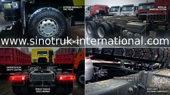336HP Tipper Dump Truck สำหรับงานก่อสร้าง SINOTRUK HOWO 6x4