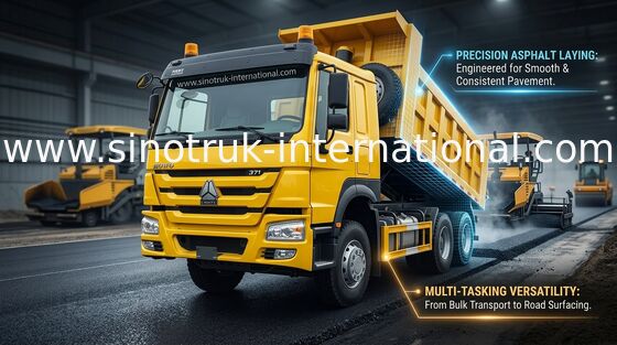 Sinotruk Howo 6x4 Dump Truck สำหรับงานก่อสร้างโดยใช้