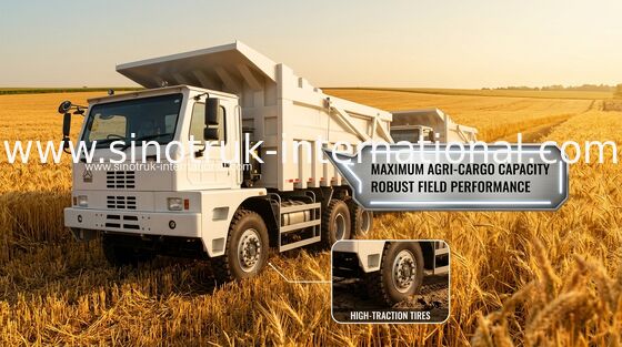 70 Tons รถดัมพ์ SINOTRUK HOWO70 การทำเหมืองแร่ LHD 6X4 420HP
