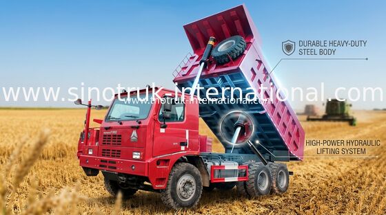รถเทรลเล่อร์ถ่านหิน / SINOTRUK HOWO70 Ten Wheeler Dump Truck