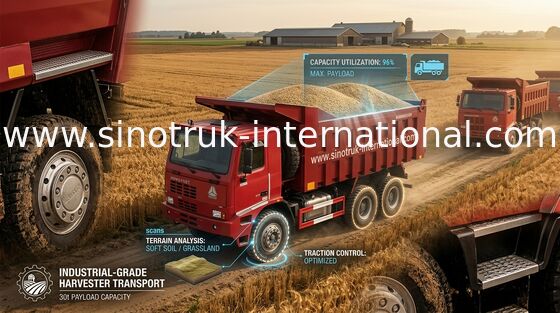 Professional 371HP เครื่องยนต์รถเทรลเลอร์รถบรรทุก, Safety 10 Wheel Dump Truck