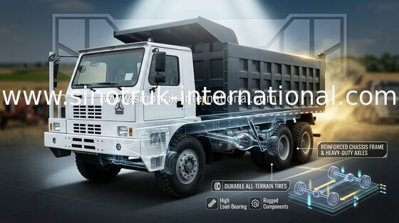 รถบรรทุกดัมพ์ SINOTRUK HOWO70 RHD 6X4 371HP 70tons ZZ5707S3840AJ