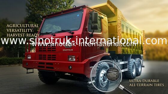 สี SINOTRUK HOWO 6x4 รถบรรทุก / รถบรรทุก HOWO สำหรับการทำเหมืองแร่